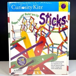 VTG Curiosity Kits Creative Building Toy Set Super Dooper Build'em Up Sticks NEW